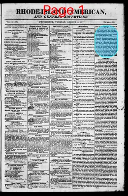 Page thumbnail for The Rhode Island American, And General Advertiser