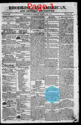 Page thumbnail for The Rhode Island American, And General Advertiser