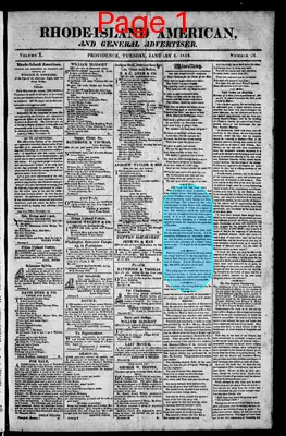 Page thumbnail for The Rhode Island American, And General Advertiser