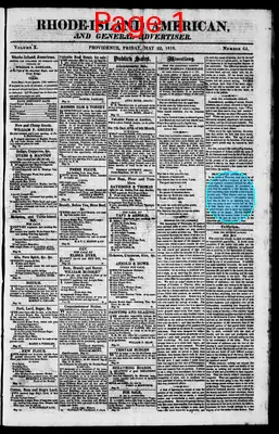 Page thumbnail for The Rhode Island American, And General Advertiser