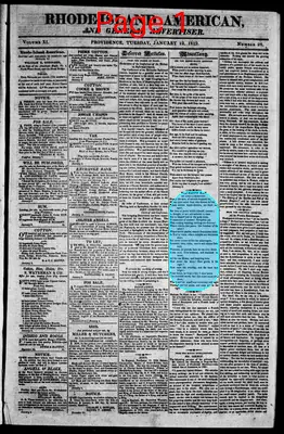 Page thumbnail for The Rhode Island American, And General Advertiser
