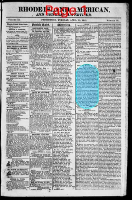 Page thumbnail for The Rhode Island American, And General Advertiser