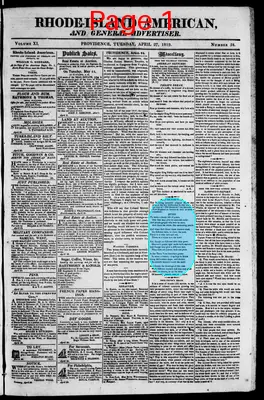 Page thumbnail for The Rhode Island American, And General Advertiser