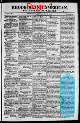 Page thumbnail for The Rhode Island American, And General Advertiser