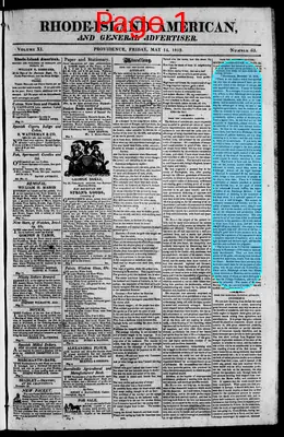 Page thumbnail for The Rhode Island American, And General Advertiser