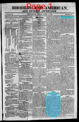 Page thumbnail for The Rhode Island American, And General Advertiser