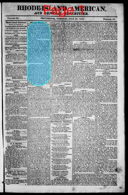 Page thumbnail for The Rhode Island American, And General Advertiser