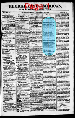 Page thumbnail for The Rhode Island American, And General Advertiser