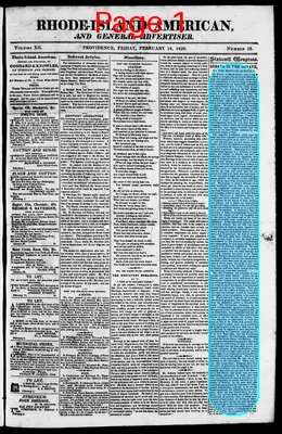 Page thumbnail for The Rhode Island American, And General Advertiser