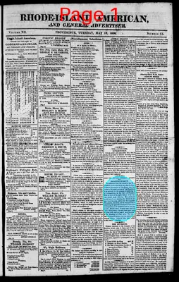 Page thumbnail for The Rhode Island American, And General Advertiser
