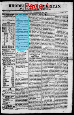 Page thumbnail for The Rhode Island American, And General Advertiser