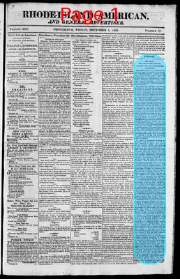 Page thumbnail for The Rhode Island American, And General Advertiser
