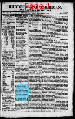 Page thumbnail for The Rhode Island American, And General Advertiser