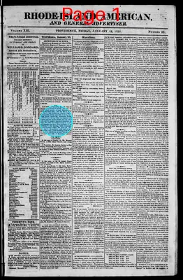 Page thumbnail for The Rhode Island American, And General Advertiser