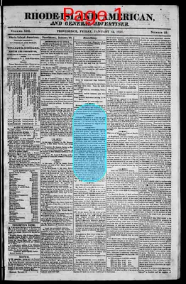 Page thumbnail for The Rhode Island American, And General Advertiser
