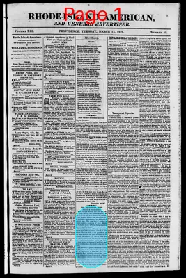 Page thumbnail for The Rhode Island American, And General Advertiser