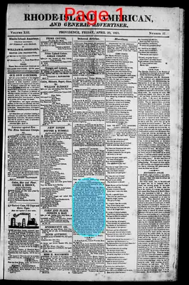 Page thumbnail for The Rhode Island American, And General Advertiser