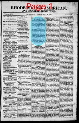 Page thumbnail for The Rhode Island American, And General Advertiser