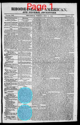 Page thumbnail for The Rhode Island American, And General Advertiser