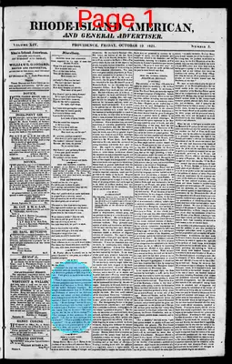 Page thumbnail for The Rhode Island American, And General Advertiser