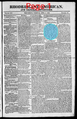 Page thumbnail for The Rhode Island American, And General Advertiser