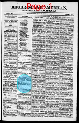 Page thumbnail for The Rhode Island American, And General Advertiser