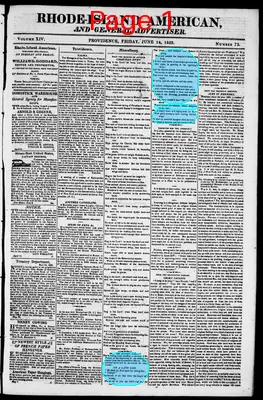 Page thumbnail for The Rhode Island American, And General Advertiser