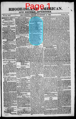 Page thumbnail for The Rhode Island American, And General Advertiser