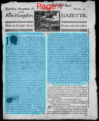 Page thumbnail for The New Hampshire Gazette