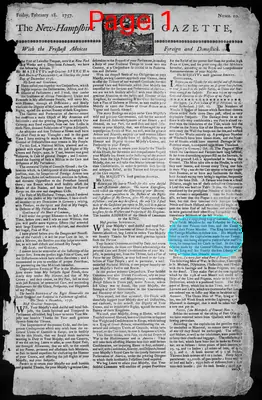 Page thumbnail for The New Hampshire Gazette