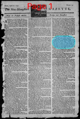 Page thumbnail for The New Hampshire Gazette