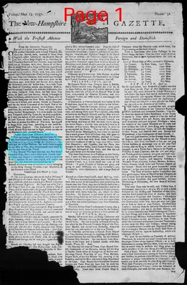 Page thumbnail for The New Hampshire Gazette