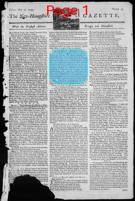 Page thumbnail for The New Hampshire Gazette