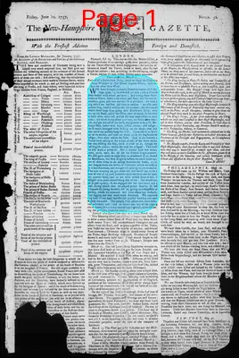 Page thumbnail for The New Hampshire Gazette
