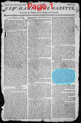 Page thumbnail for The New Hampshire Gazette