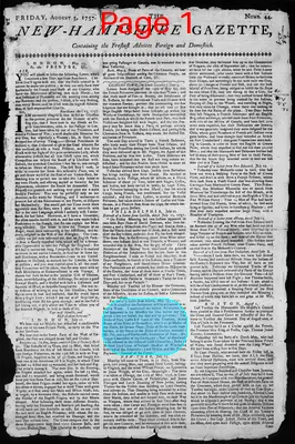 Page thumbnail for The New Hampshire Gazette