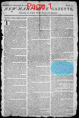 Page thumbnail for The New Hampshire Gazette