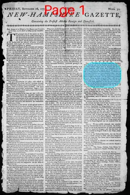 Page thumbnail for The New Hampshire Gazette