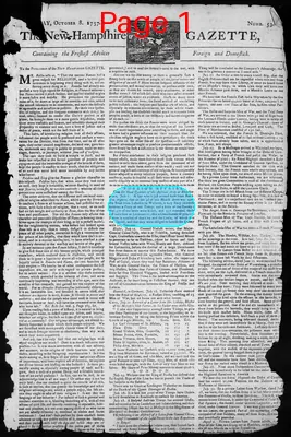 Page thumbnail for The New Hampshire Gazette