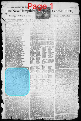 Page thumbnail for The New Hampshire Gazette