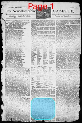 Page thumbnail for The New Hampshire Gazette