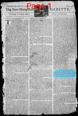 Page thumbnail for The New Hampshire Gazette