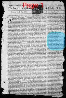 Page thumbnail for The New Hampshire Gazette