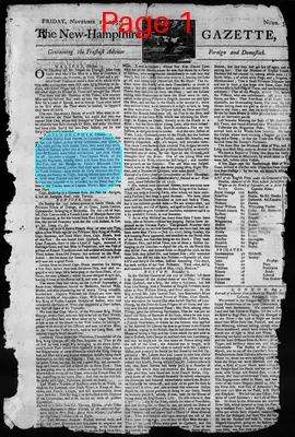 Page thumbnail for The New Hampshire Gazette