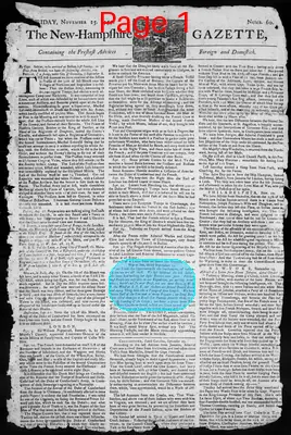 Page thumbnail for The New Hampshire Gazette