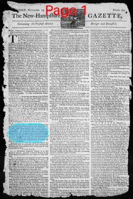 Page thumbnail for The New Hampshire Gazette