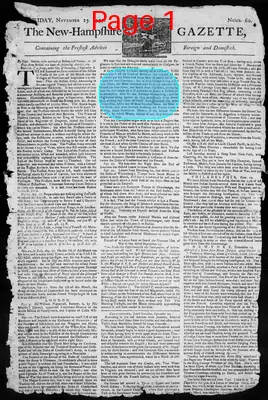 Page thumbnail for The New Hampshire Gazette