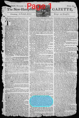 Page thumbnail for The New Hampshire Gazette