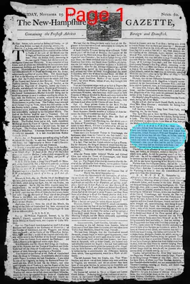 Page thumbnail for The New Hampshire Gazette