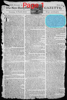 Page thumbnail for The New Hampshire Gazette